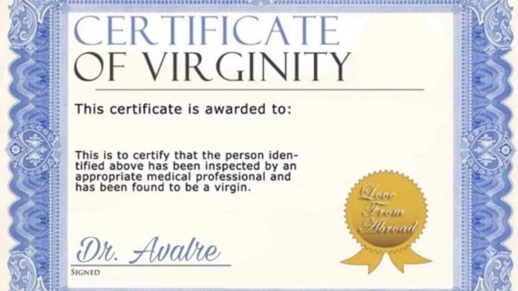 Test di verginità e imenoplastica