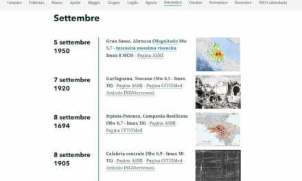 INGV, un calendario per ricordare i forti terremoti del passato